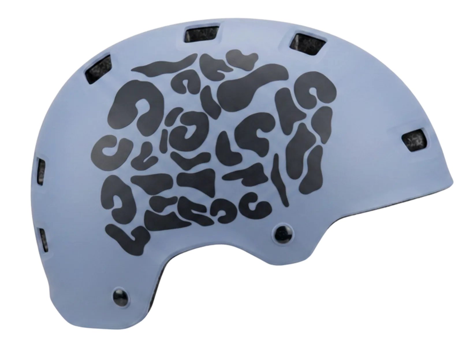 Gündüz görünümünde reflektif stickerlı açık mavi kask