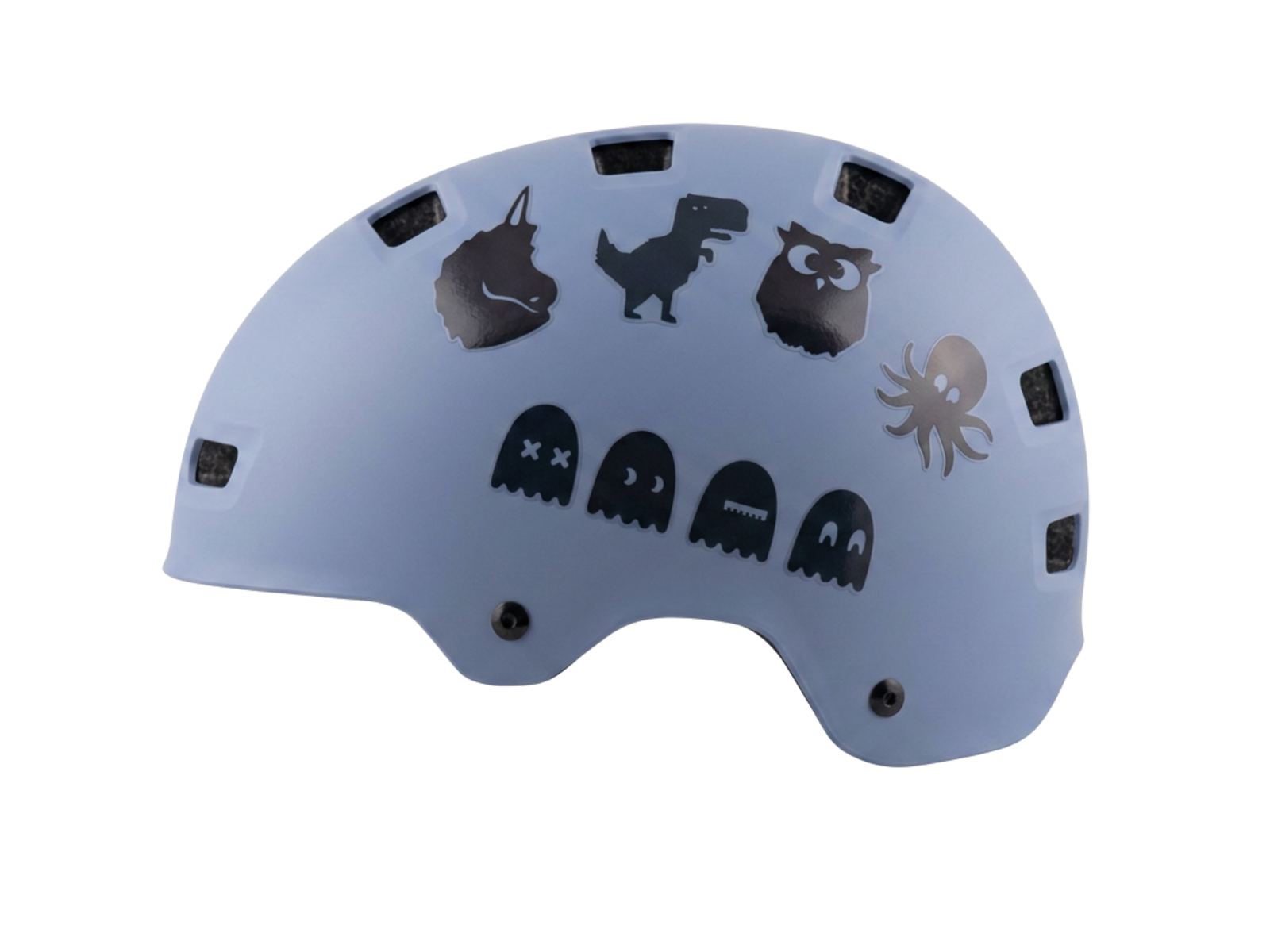 Gündüz görünümünde ilk sticker seti uygulanmış açık mavi kask